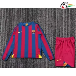Camisa Barcelona Home 2005/06 Retrô Infantil ML Vermelho/Azul