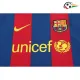 Camisa Barcelona Home 2010/11 Retrô Infantil ML Vermelho/Azul