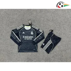 Camisa Real Madrid Away 2025/2026 Infantil ML com Patch HP Azul Marinho