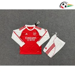 Camisa Arsenal Home 2025/2026 Infantil ML Vermelho/Branco
