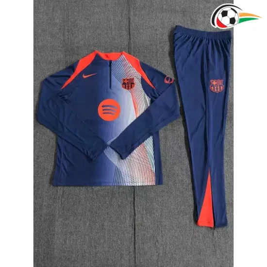 Camisa de treino Barcelona 2025/2026 Infantil Azul/Laranja
