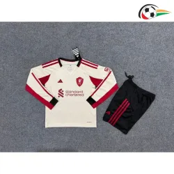 Camisa Liverpool Away 2025/2026 Infantil ML Branco