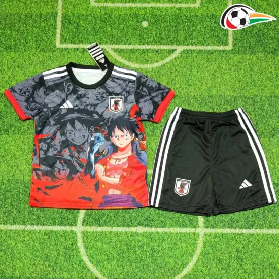 Camisa Japón 2026 Edição Especial One Piece Infantil Preto/Vermelho