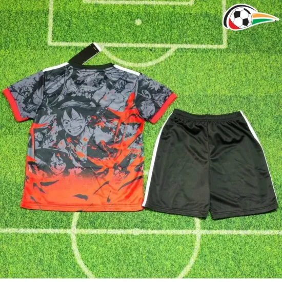 Camisa Japón 2026 Edição Especial One Piece Infantil Preto/Vermelho