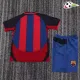Camisa Barcelona Home 2003/04 Retrô Infantil Vermelho/Azul