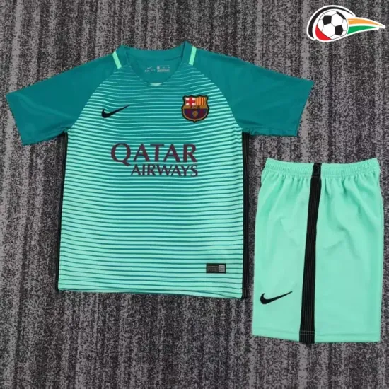 Camisa Barcelona Third 2016/17 Retrô Infantil Verde