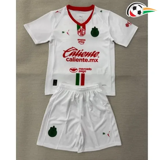 Camisa Chivas Away 2025/2026 Infantil Branco
