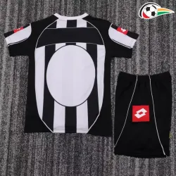 Camisa Juventus Home 2002/03 Retrô Infantil Preto/Branco