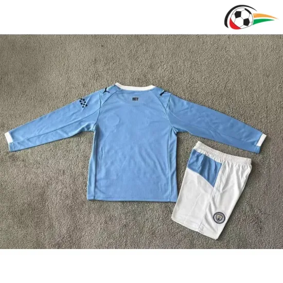 Camisa Manchester City Home 2025/2026 Infantil ML Azul
