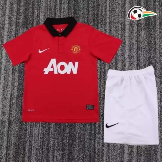 Camisa Retrô Titular Infantil Manchester United 2013/14 Vermelho