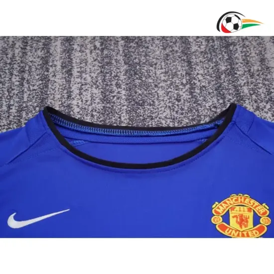 Camisa Retrô Alternativa Infantil Manchester United 2002/03 Azul