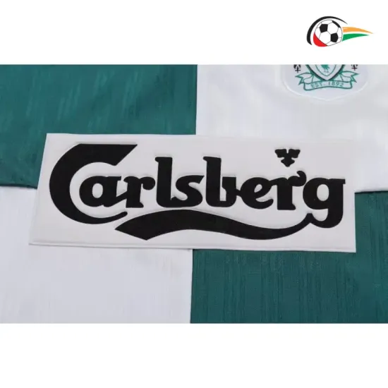 Camisa Retrô Reserva Infantil Liverpool 1995/96 Branco/Verde