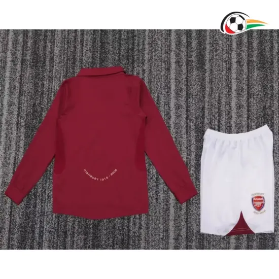 Camisa Retrô Titular Infantil Arsenal 2005/06 Vermelho Manga Longa