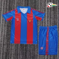 Camisa Retrô Titular Infantil Barcelona 1989/92 Vermelho/Azul