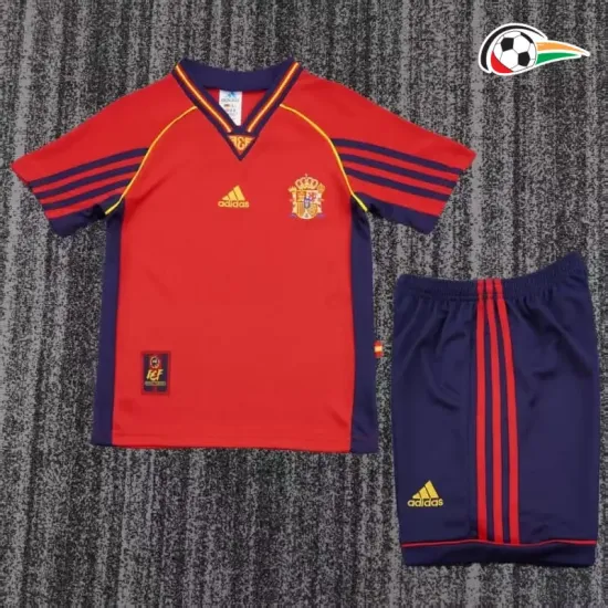 Camisa Retrô Titular Infantil España 1998 Vermelho