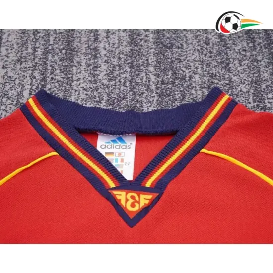 Camisa Retrô Titular Infantil España 1998 Vermelho
