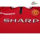 Camisa Retrô Titular Infantil Manchester United 1989/99 Vermelho Manga Longa