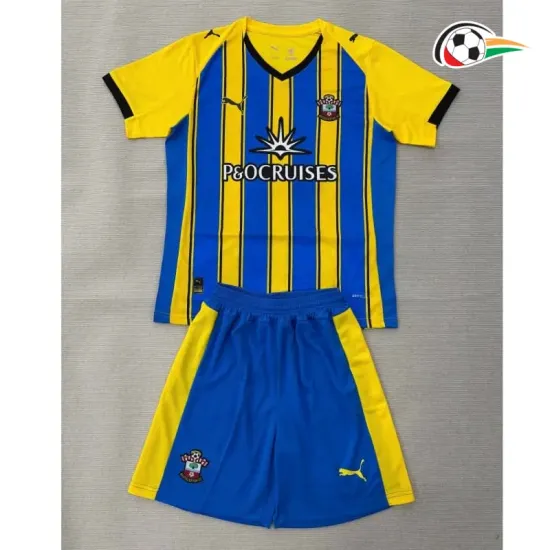 Camisa Reserva Infantil Southampton 2025/2026 Amarelo/Azul