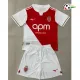 Camisa Titular Infantil Monaco 2025/2026 Vermelho/Branco