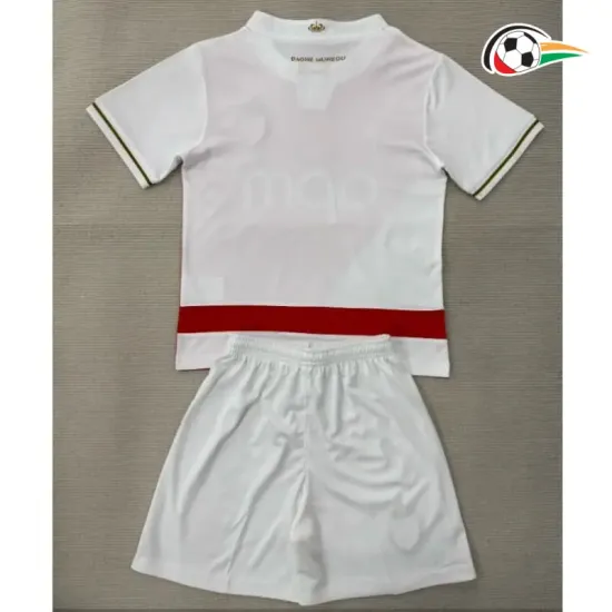 Camisa Titular Infantil Monaco 2025/2026 Vermelho/Branco