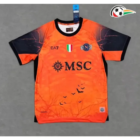 Camisa Napoli 2025/2026 Edição Especial de Halloween Laranja
