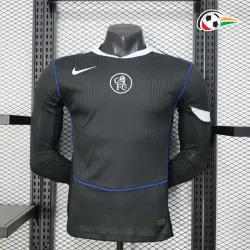 Camisa Alternativa Versão Jogador Chelsea 2025/2026 Preto Manga Longa