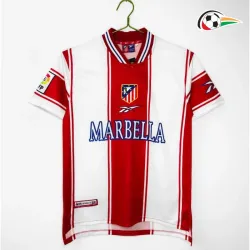 Camisa Retrô Titular Atletico de Madrid 1999/00 Branco/Vermelho