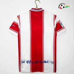 Camisa Retrô Titular Atletico de Madrid 1999/00 Branco/Vermelho