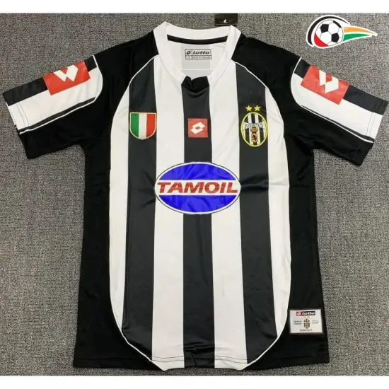Camisa Retrô Titular Juventus 2002/03 Branco/Preto