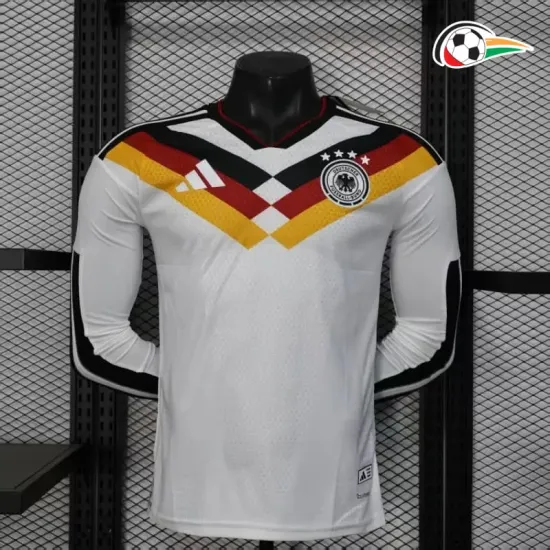 Camisa Titular Versão Jogador Alemanha 2026 Branco Manga Longa