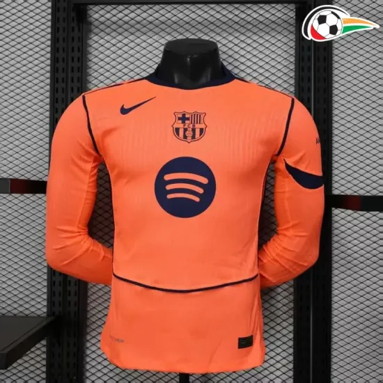 Camisa Barcelona Third 2025/2026 Versão Jogador ML Laranja