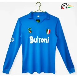 Camisa Retrô Titular Napoli 1987/88 Azul Manga Longa