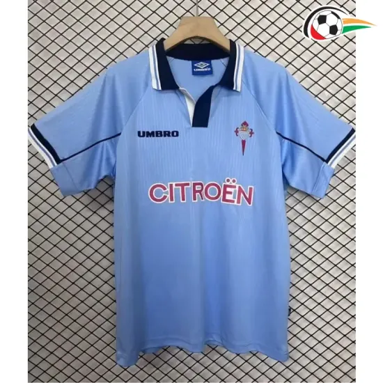 Camisa Celta De Vigo Home 1997/98 Retrô Azul