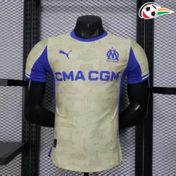 Camisa Olympique Marsella 4th 2025/2026 Versão Jogador Amarelo/Azul