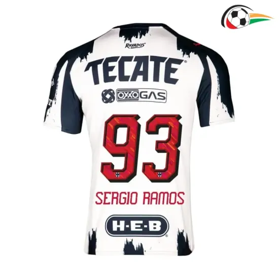 Camisa SERGIO RAMOS 93 Monterrey Home 2025/2026 Branco/Azul Marinho