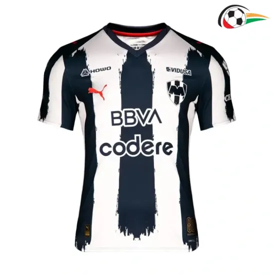 Camisa SERGIO RAMOS 93 Monterrey Home 2025/2026 Branco/Azul Marinho