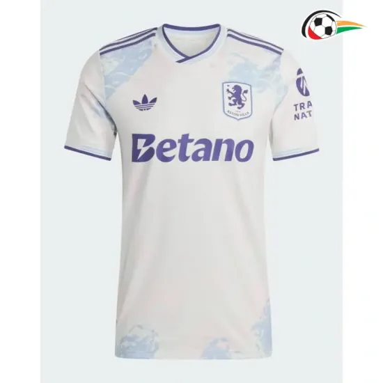 Camisa Alternativa Aston Villa 2025/2026 Branco