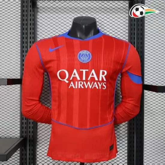 Camisa Alternativa Versão Jogador PSG 2025/2026 Laranja Manga Longa