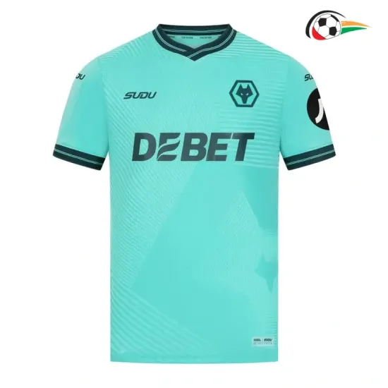 Camisa Reserva Wolverhampton Wanderers 2025/2026 Verde Azulado