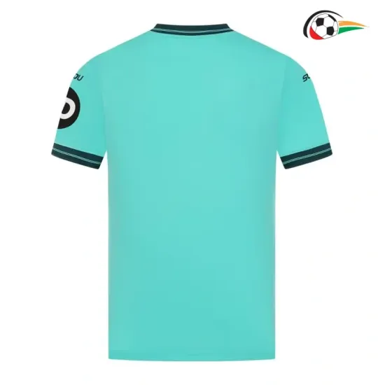 Camisa Reserva Wolverhampton Wanderers 2025/2026 Verde Azulado