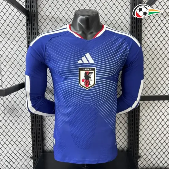 Camisa Titular Versão Jogador Japón 2026 Azul Manga Longa