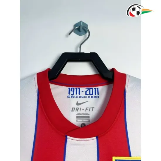 Camisa Retrô Titular Atlético de Madrid 2011/12 Edição da Champions Vermelho/Branco