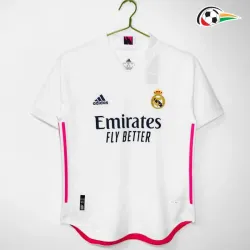 Camisa Retrô Titular Versão Jogador Real Madrid 2020/21 Branco