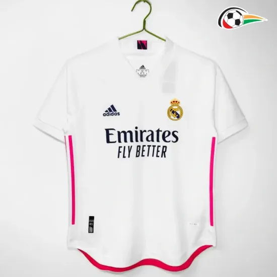 Camisa Retrô Titular Versão Jogador Real Madrid 2020/21 Branco