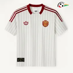 Camisa Retrô Manchester United 2025/26 Branco/Vermelho
