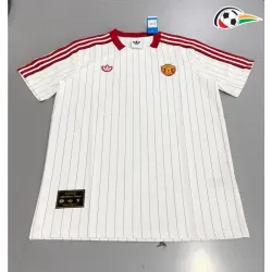 Camisa Retrô Manchester United 2025/26 Branco/Vermelho