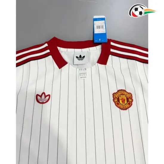 Camisa Retrô Manchester United 2025/26 Branco/Vermelho