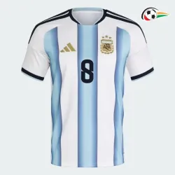 Camisa Titular E.Fernández 8 Argentina 2026 Azul/Branco