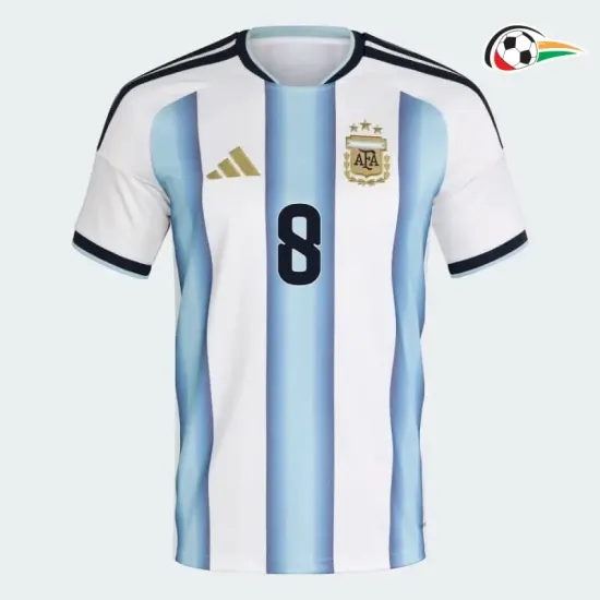Camisa Titular E.Fernández 8 Argentina 2026 Azul/Branco