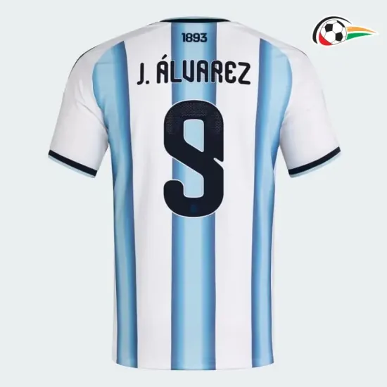 Camisa Titular J.Álvarez 9 Argentina 2026 Azul/Branco